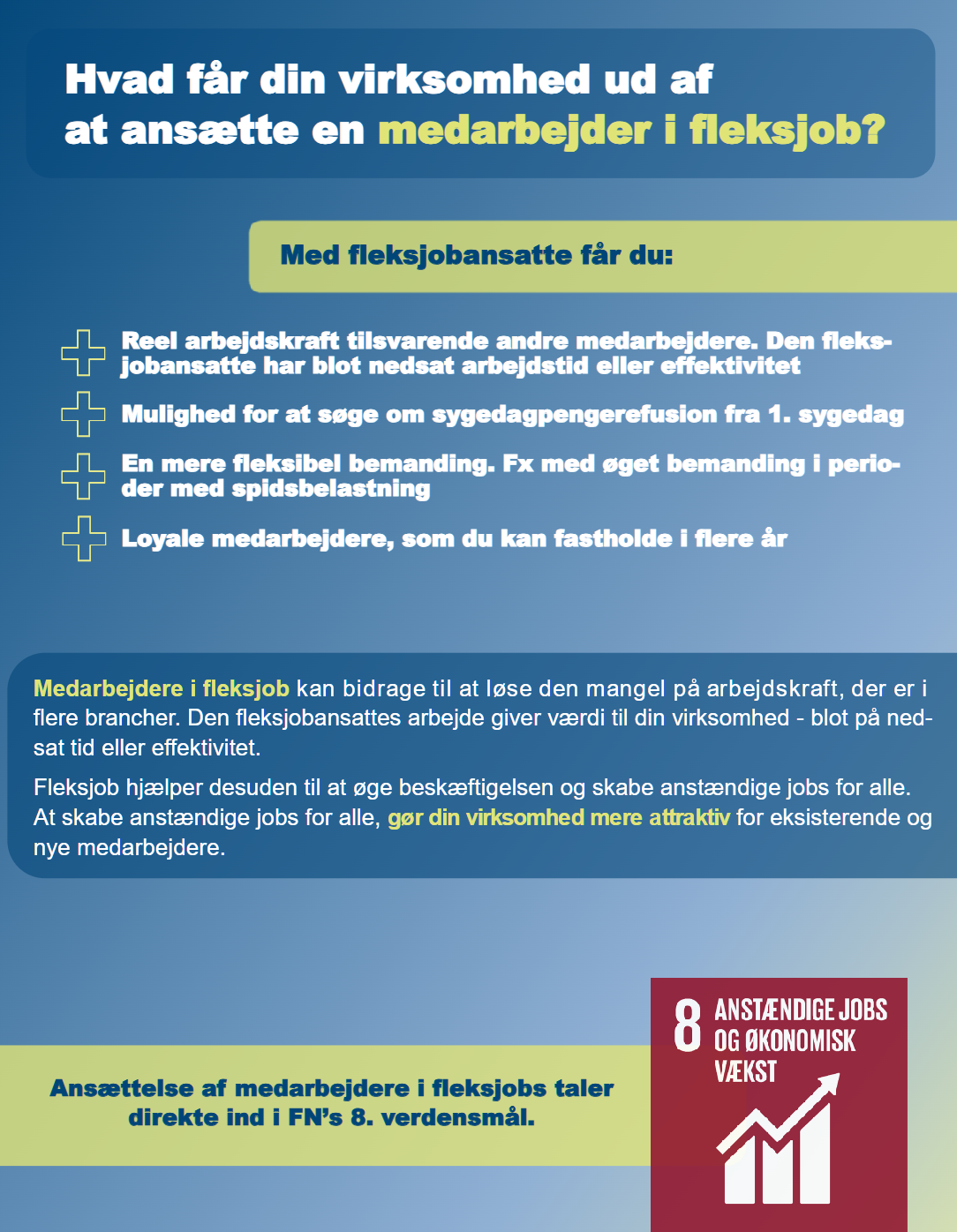 Hvad får din virksomhed ud af at ansætte en medarbejder i fleksjob?